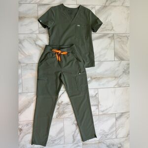 Olive Green Women's Scrub Set